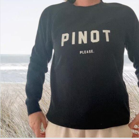 Brunette The Label's Classic Crew Neck Sweatshirt Pinot Please - Picture 3 of 7
